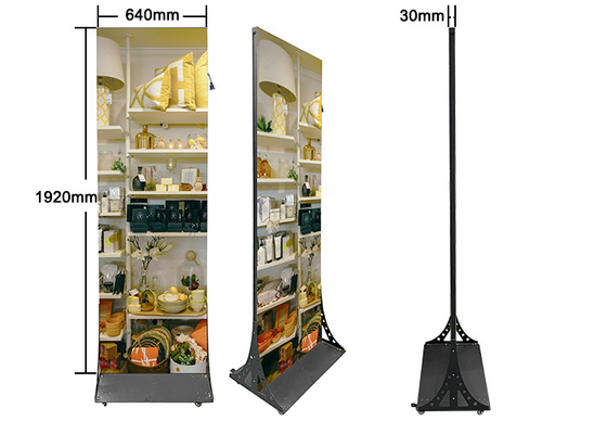 Écran LED à double face ultra-mince à l'intérieur