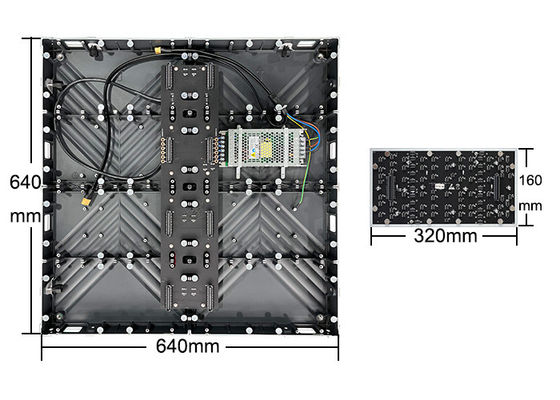 Coupe sans couture 640*640mm Mur vidéo LED intérieur pour salle de contrôle de cinéma