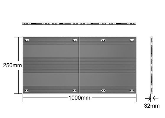 Nouveau design ultra fin, épaisseur 32 mm, mur vidéo LED d'intérieur en aluminium