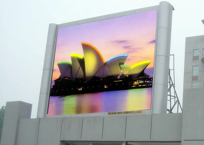 Annonces commerciales menées polychromes extérieures d'affichage de contexte imperméable